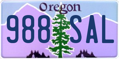 OR license plate 988SAL