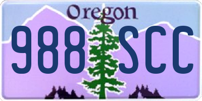 OR license plate 988SCC