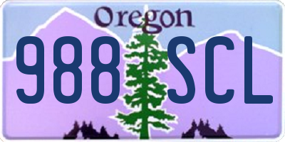 OR license plate 988SCL