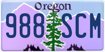 OR license plate 988SCM