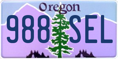 OR license plate 988SEL