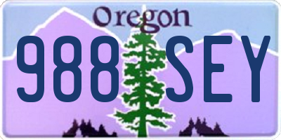 OR license plate 988SEY