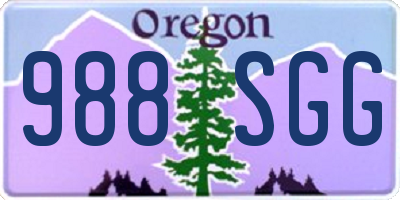 OR license plate 988SGG