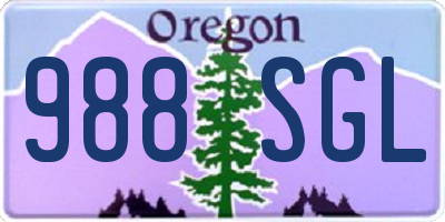 OR license plate 988SGL