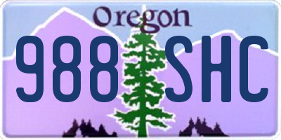 OR license plate 988SHC