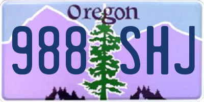 OR license plate 988SHJ