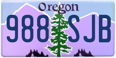 OR license plate 988SJB
