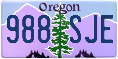 OR license plate 988SJE