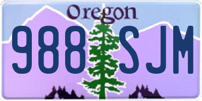 OR license plate 988SJM