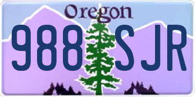 OR license plate 988SJR