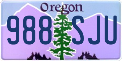 OR license plate 988SJU