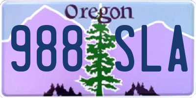 OR license plate 988SLA