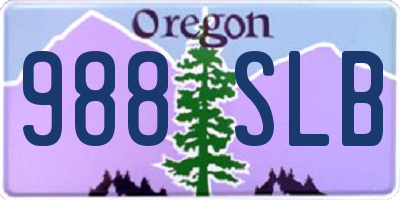 OR license plate 988SLB