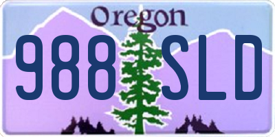 OR license plate 988SLD