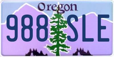 OR license plate 988SLE