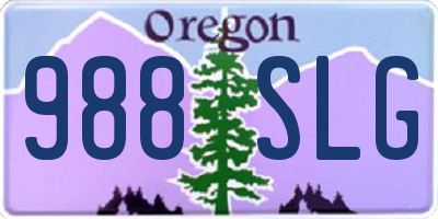 OR license plate 988SLG