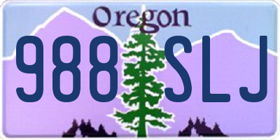 OR license plate 988SLJ