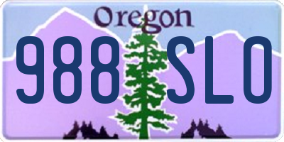 OR license plate 988SLO