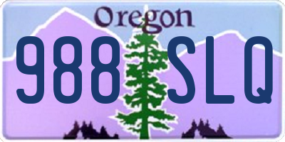 OR license plate 988SLQ