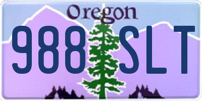 OR license plate 988SLT