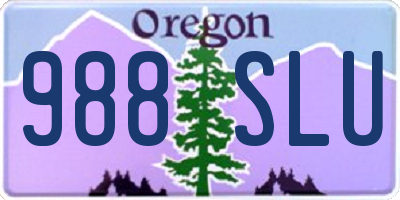 OR license plate 988SLU