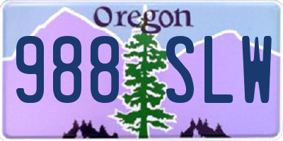 OR license plate 988SLW