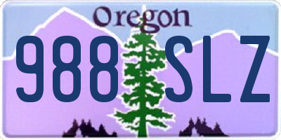 OR license plate 988SLZ