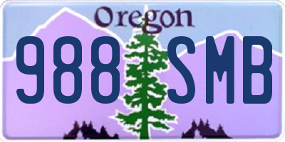 OR license plate 988SMB