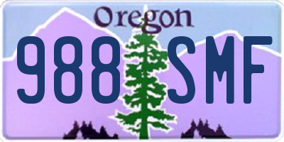 OR license plate 988SMF