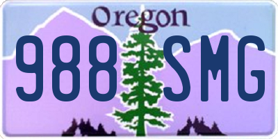 OR license plate 988SMG