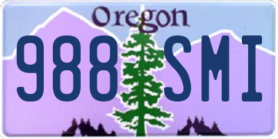 OR license plate 988SMI