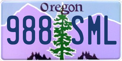 OR license plate 988SML