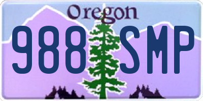 OR license plate 988SMP
