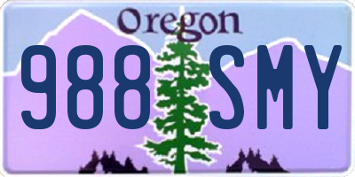 OR license plate 988SMY