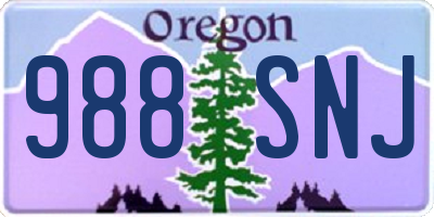 OR license plate 988SNJ