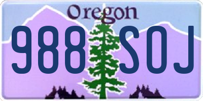 OR license plate 988SOJ