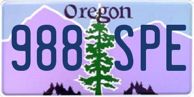 OR license plate 988SPE