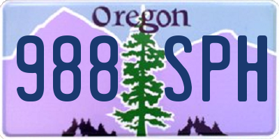 OR license plate 988SPH
