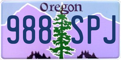 OR license plate 988SPJ