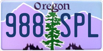 OR license plate 988SPL