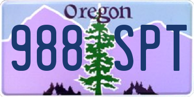 OR license plate 988SPT