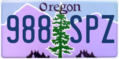 OR license plate 988SPZ