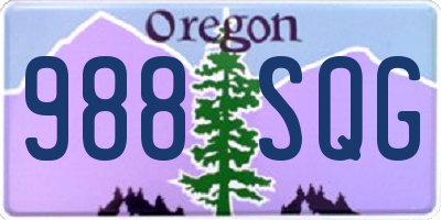 OR license plate 988SQG