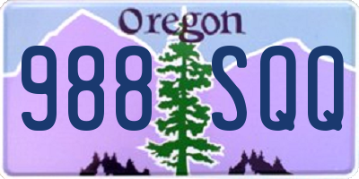 OR license plate 988SQQ