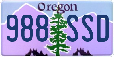 OR license plate 988SSD