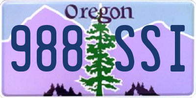 OR license plate 988SSI