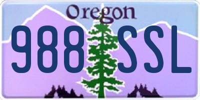 OR license plate 988SSL