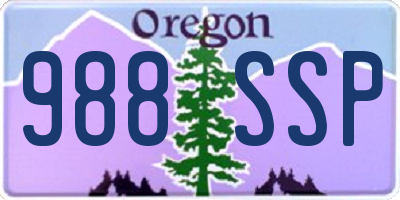 OR license plate 988SSP