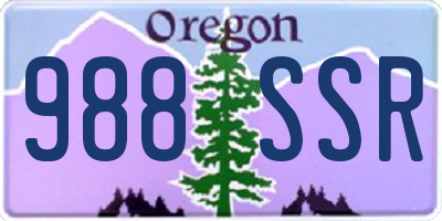 OR license plate 988SSR