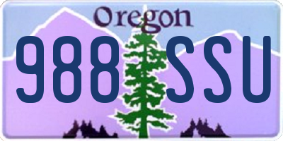 OR license plate 988SSU